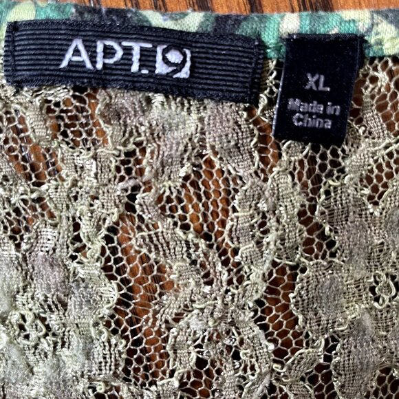 Womens Top Embroidered Bib Lace Back Tie Die Blouse u Green Size XL Boho Shirt E - Picture 7 of 7